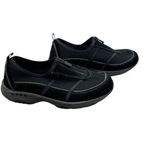 Easy Spirit Women's Casual Slip-On Shoes Size 7.5 Black zip up leather READ